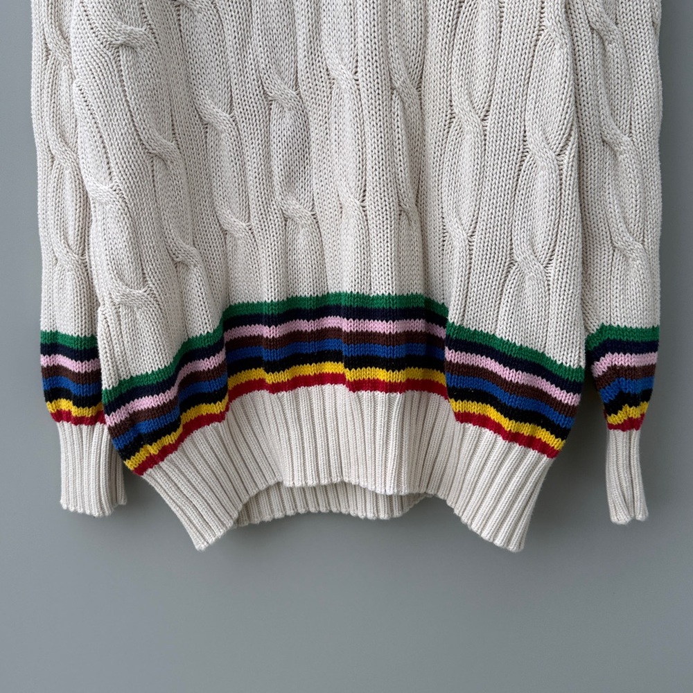 Rowing Blazers x Target Adult Croquet Stripe Cable Knit Sweater - Picture 8 of 10